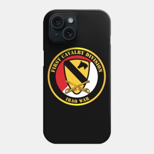 1st Cavalry Div - Red White - Iraq War Phone Case