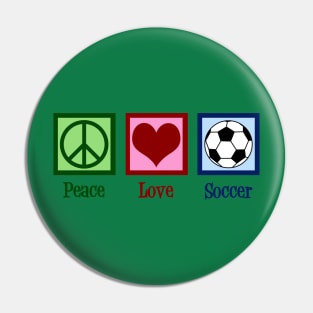 Cute Peace Love Soccer Pin