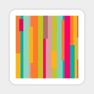 vibrant colour overall patterns Magnet