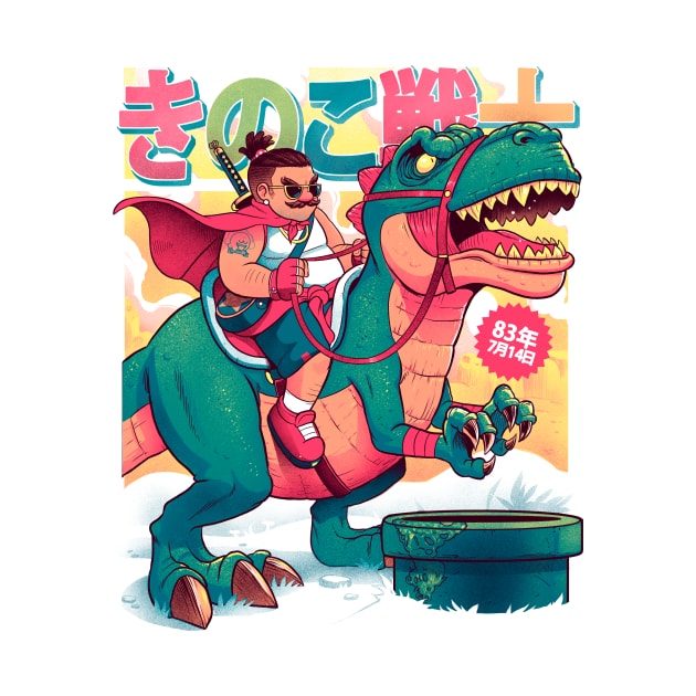 Mushrrom Warrior & Dinosaur by BrunoMota