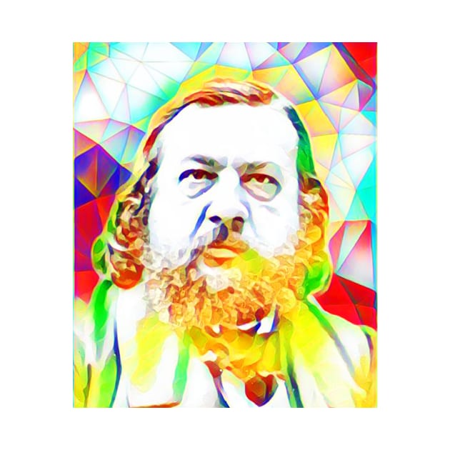 Theophile Gautier Colourful Portrait | Theophile Gautier Artwork 11 by JustLit