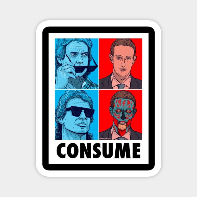 PUT ON THE GLASSES - THEY LIVE + ZUCKERBERG Magnet by HalHefner