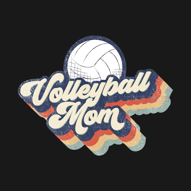 Retro Volleyball Mom Mother's Day by Wonder man 