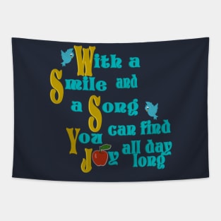 With a Smile and Song Tapestry