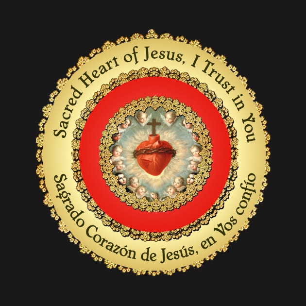 Sacred Heart of Jesus Spanish Sagrado Corazon Detente Catholic Prayer Bi-lingual 210 by hispanicworld