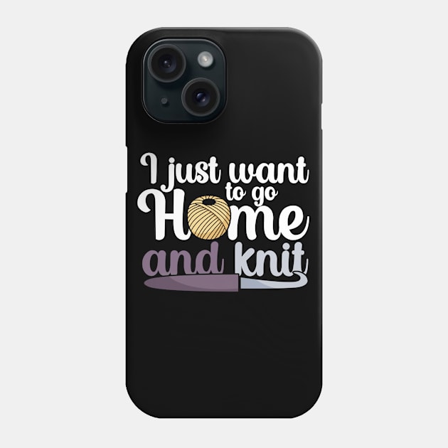 I just want to go home an knit Phone Case by maxcode