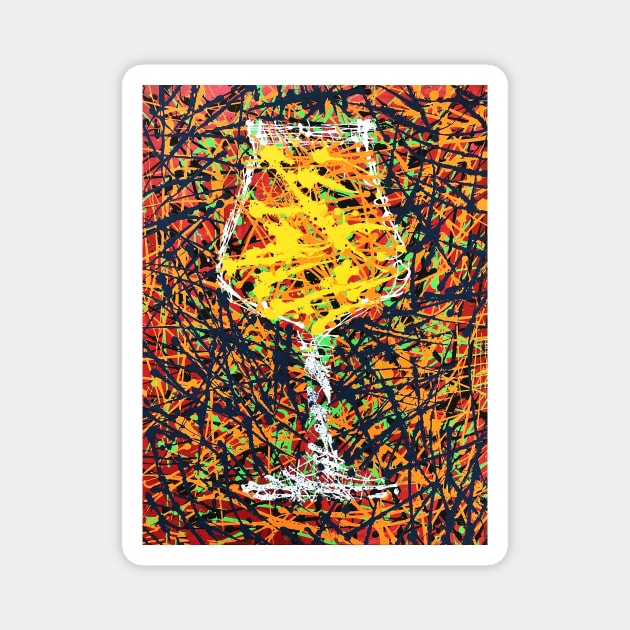 Jackson Pollock Teku Beer Glass Magnet by realartisbetter