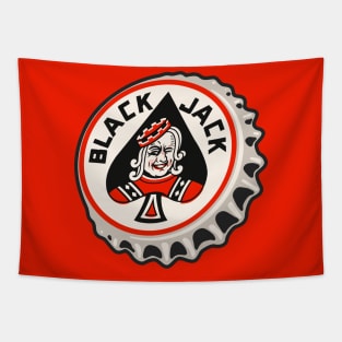 Vintage Black Jack Soda Bottlecap Tapestry