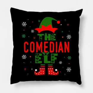 Family Christmas Matching Squad Outfit Elf Funny Comedian Pillow