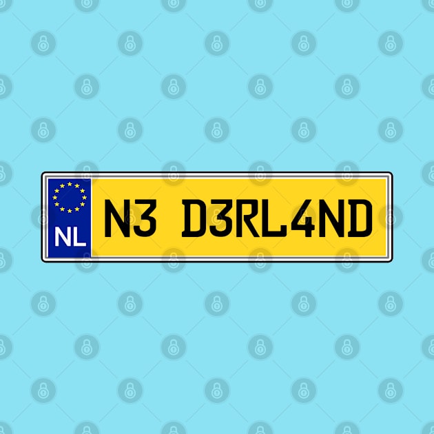 Netherlands car license plate by Travellers