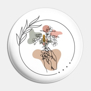 You, me and flower Pin