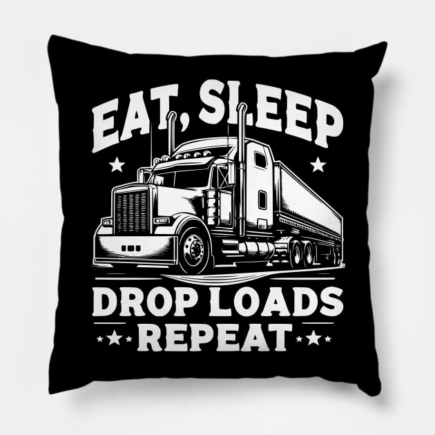 Eat, Sleep, Drop loads, Repeat Pillow by Styloutfit