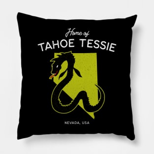 Home of Tahoe Tessie - Nevada USA Cryptid Lake Monster Pillow