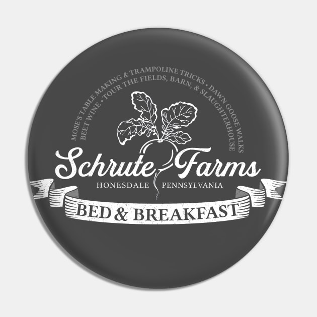 Schrute Farms Bed & Breakfast Pin by NinthStreetShirts