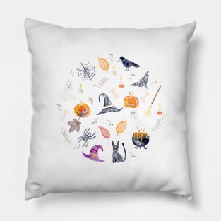 Halloween Watercolor Pillow