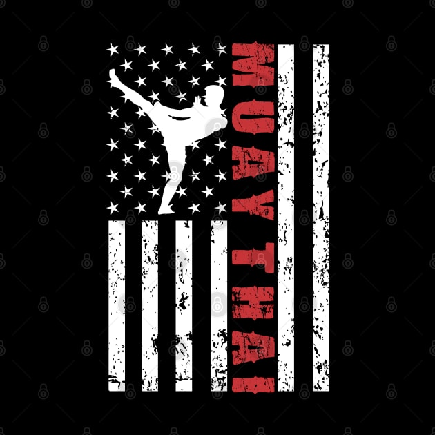 Muay Thai American Flag - US Sports by Pannolinno