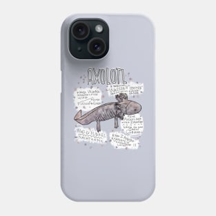 Axolotl Fan, Axolotl Tier Steckbrief Phone Case