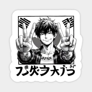 Peace anime Magnet