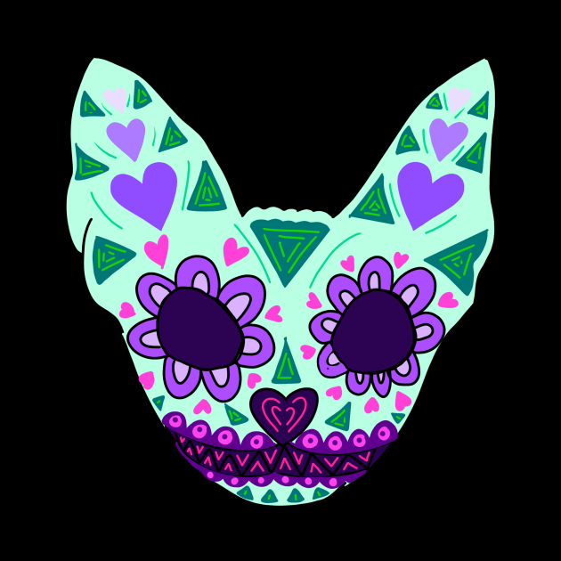 Sugar Skull Cat by SchlockHorror