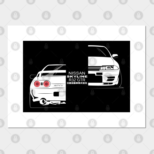 Nissan Skyline Gtr R32 Nissan Posters And Art Prints Teepublic Uk