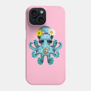 Cute Blue Baby Octopus Hippie Phone Case