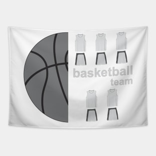 Basketball ball and uniforms Tapestry