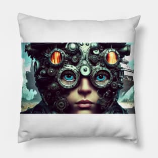 Steampunk Girl Pillow