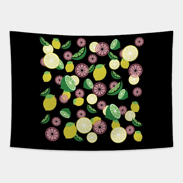 Lemon pattern Tapestry by dddesign