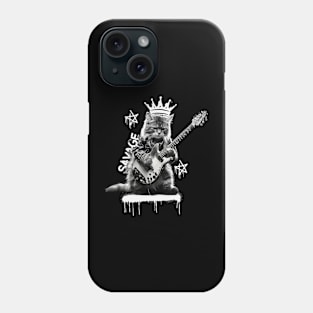 Rock Cat Playing Guitar Phone Case