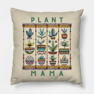 Boho Plant Mama Succulent Plants Pillow