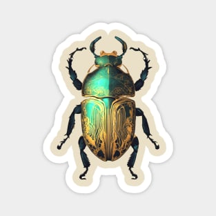 Green Scarab Beetle Magnet