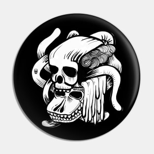 Skull Doodle Pin