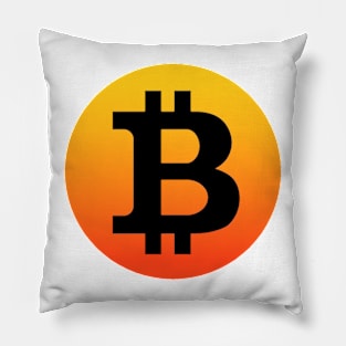 Bitcoin Sunset Pillow