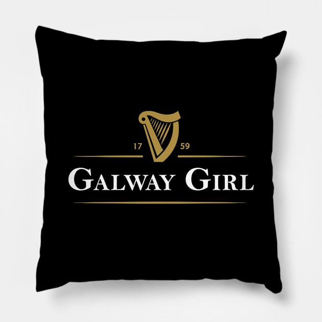 Slainte Galway Girl Pillow by The Gift Hub