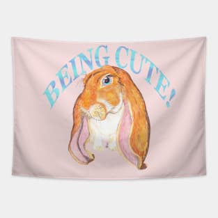 ENGLISH LOP BEING CUTE BLUE Tapestry