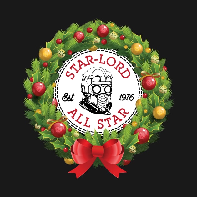 Christmas All Star Star Lord Guardians Of The Galaxy Wreath by Rebus28