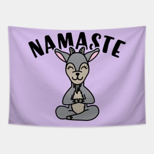 Namaste Goat Yoga Fitness Funny Tapestry