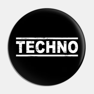 TECHNO MUSIC WHITE TEXT Pin