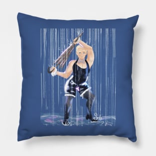 Aziraphale Dancing in the rain Pillow