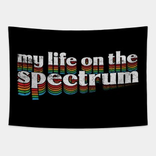 My Life On The Spectrum /// Vintage Autistic Design Tapestry