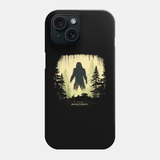 Bigfoot Silhouette in Forest Phone Case