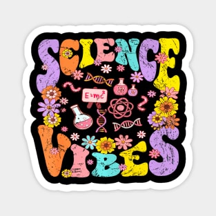 Science Vibes 1St Day Of Back To School Groovy Teacher Magnet