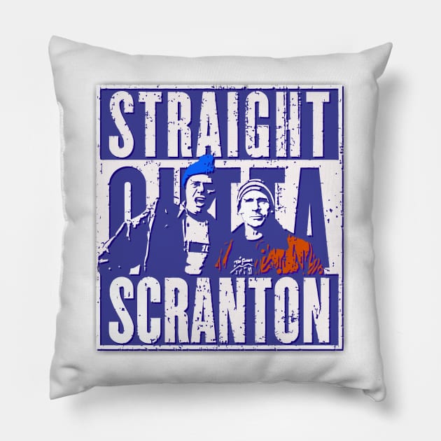 The Straight Outta Scranton - Lazy Scranton-The Office 2022 Pillow by IanMitchellart