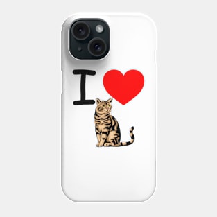 I Heart Tabby Cat Phone Case