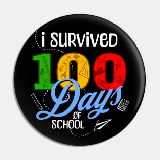 I Survived 100 Days of School Pin