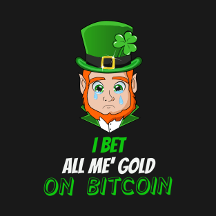 Funny Saint Patricks Day Bitcoin Leprechaun T-Shirt