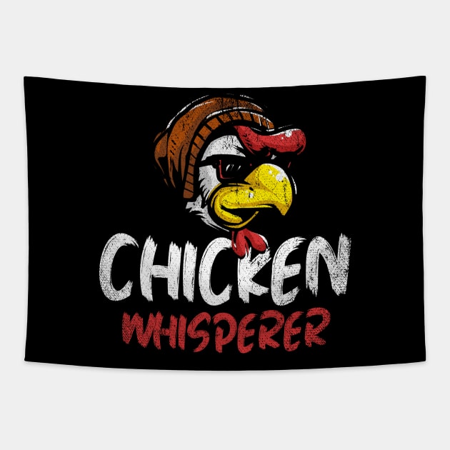 Retro Chicken Whisperer Farm Animal Chickens Tapestry by ShirtsShirtsndmoreShirts