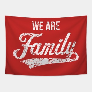 We Are Family (Parents / Father / Mother / Children / Vintage / White) Tapestry