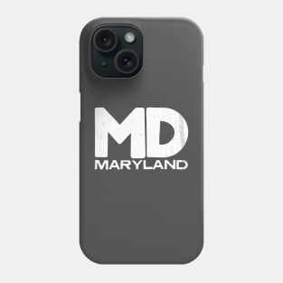 MD Maryland State Vintage Typography Phone Case