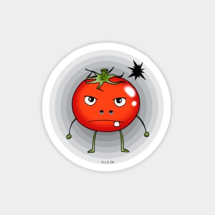 funny angry tomato Magnet